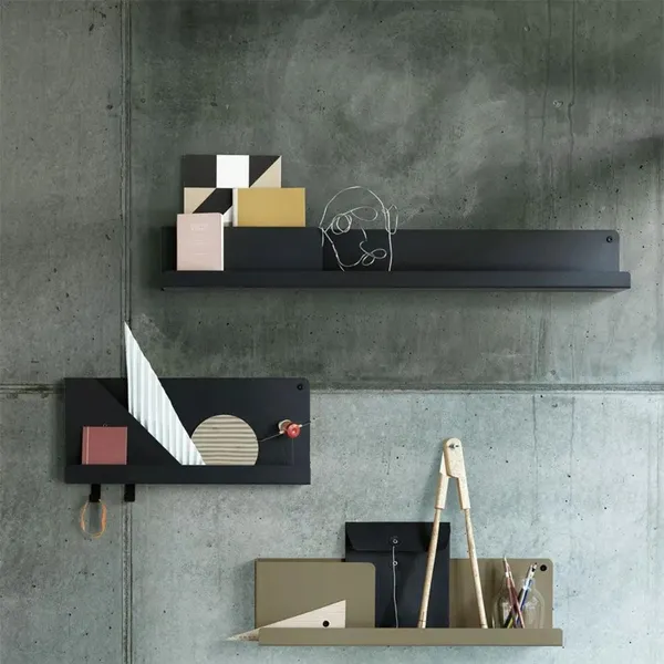 Folded Shelf 96x13 Blue-grey