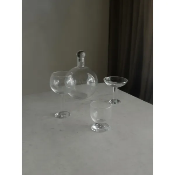 Bubble Carafe Round 2L Clear/Bubbles