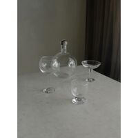 Bubble Carafe Round 2L Clear/Bubbles