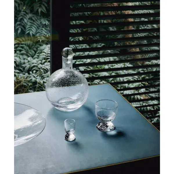 Bubble Carafe Round 2L Clear/Bubbles