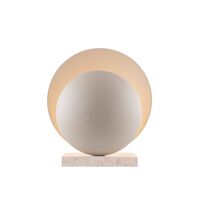 Orbit Table Lamp Beige/ Beige Travertine