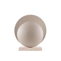 Orbit Table Lamp Beige/ Beige Travertine