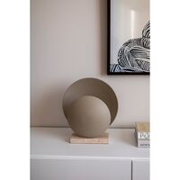 Orbit Table Lamp Beige/ Beige Travertine