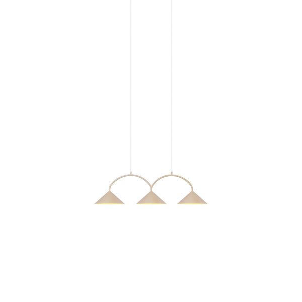 Lámpara Beige Curve 3 Lámpara Colgante
