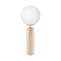 Torrano Bordlampe Beige Travertin