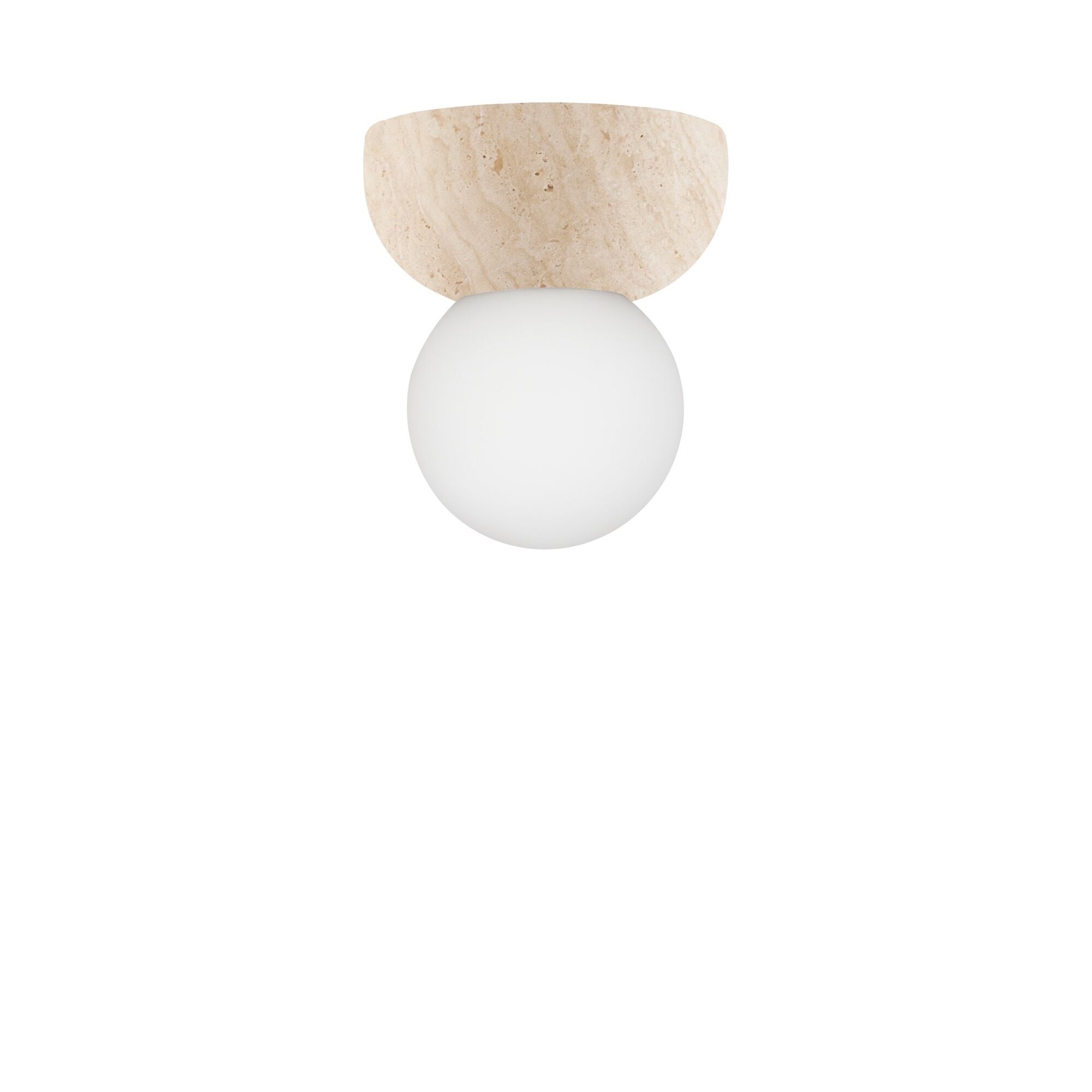 Torrano 13 V&auml;gg-/ Taklampa Beige Travertin