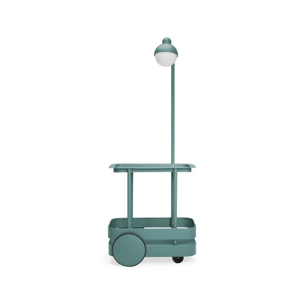 Jolly Trolley Carrello Con Lampada Salvia Scuro