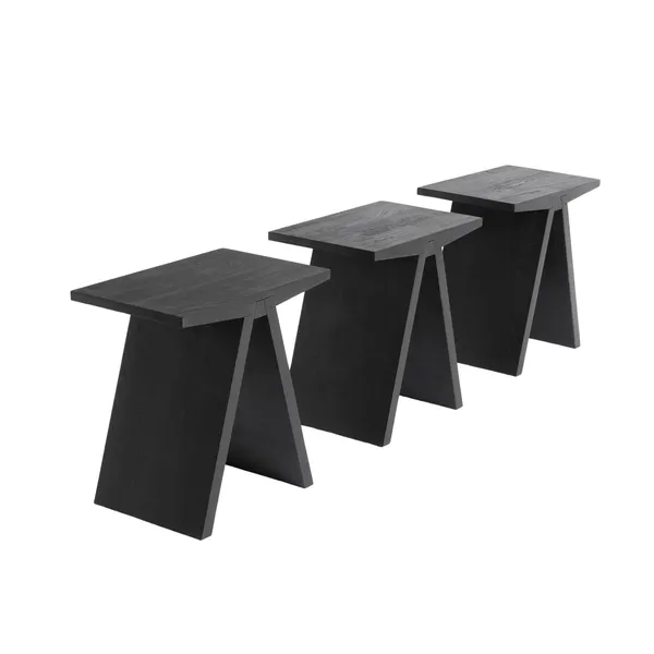 Taburete Angular 45x45x29 Negro