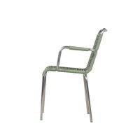 Mya Spaghetti Dining Chair with Armrests Sage Green