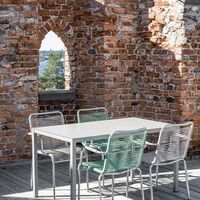 Mya Spaghetti Dining Chair with Armrests Sage Green