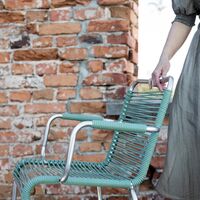 Mya Spaghetti Dining Chair with Armrests Sage Green