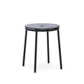 Black frame and black oak seat.