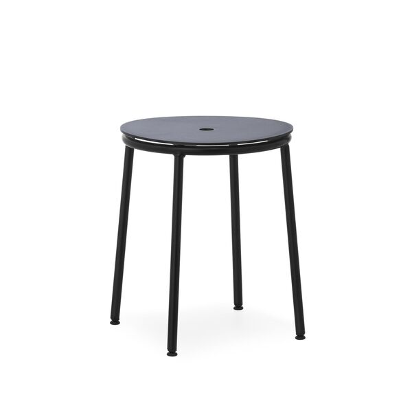 Circa Tabouret Noir/Aluminium Noir