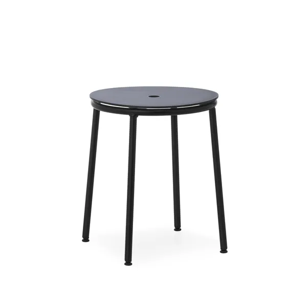 Circa Stool Black/Black Aluminium