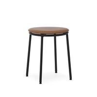 Black frame and upholstery in brandy leather I 41574