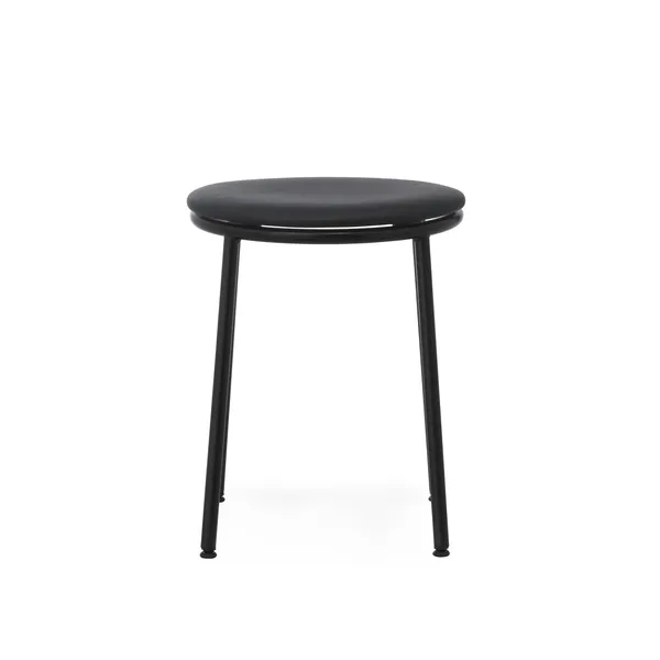 Circa Skammel Læderpolstret Sort/Sort Læder 41599