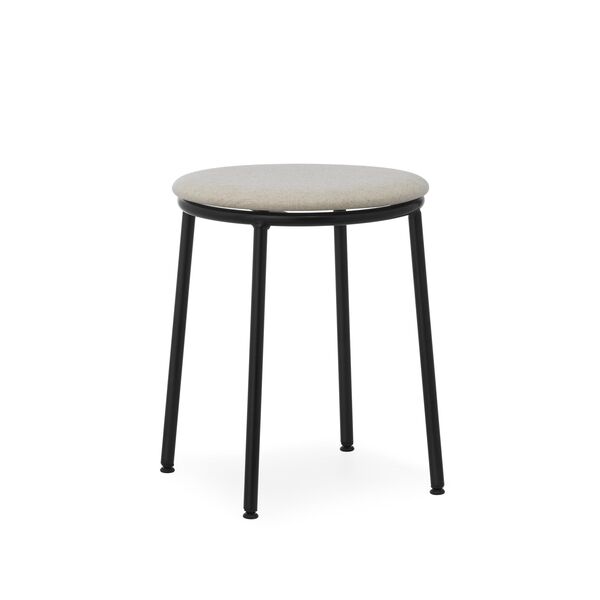 Circa Stool Upholstered Black/MLF20 Sand