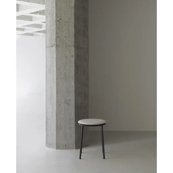 Circa Stool Upholstered Black/MLF20 Sand