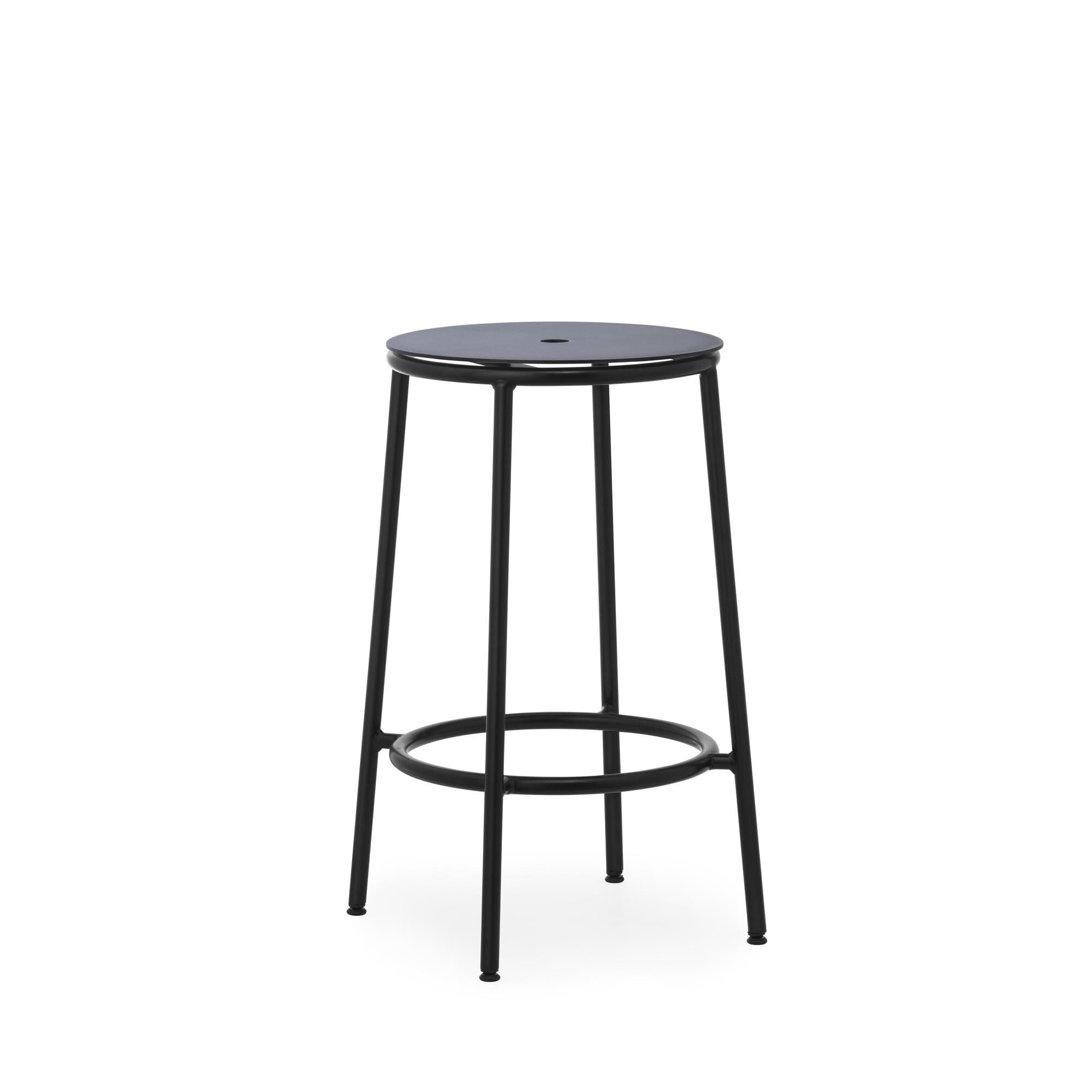 Circa Barstol H65 Sort/Sort Aluminium