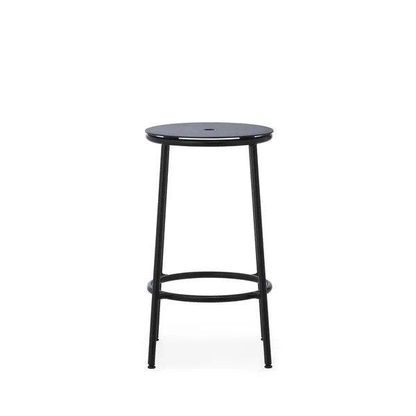 Circa Bar Stool H65 Black/Black Aluminium