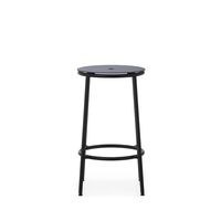 Circa Barhocker H65 Schwarz/Schwarzes Aluminium
