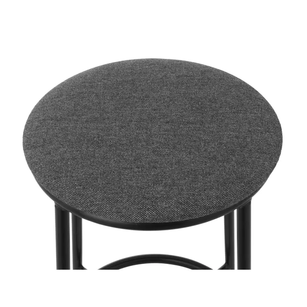 Circa Bar Stool H65 Upholstered Black/MLF16 Black
