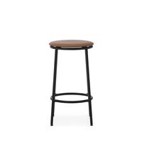 Circa Bar Stool H65 Leather Upholstered Black/Brandy Leather 41574