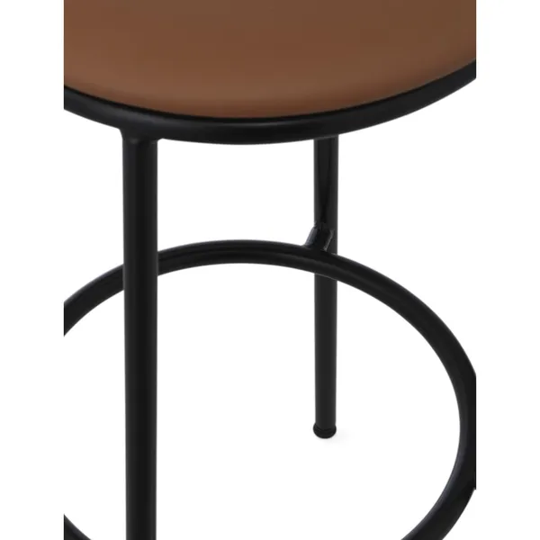 Circa Bar Stool H65 Leather Upholstered Black/Brandy Leather 41574