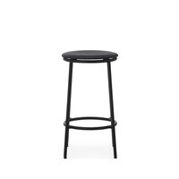 Circa Bar Stool H65 Leather Upholstered Black/Black Leather 41599