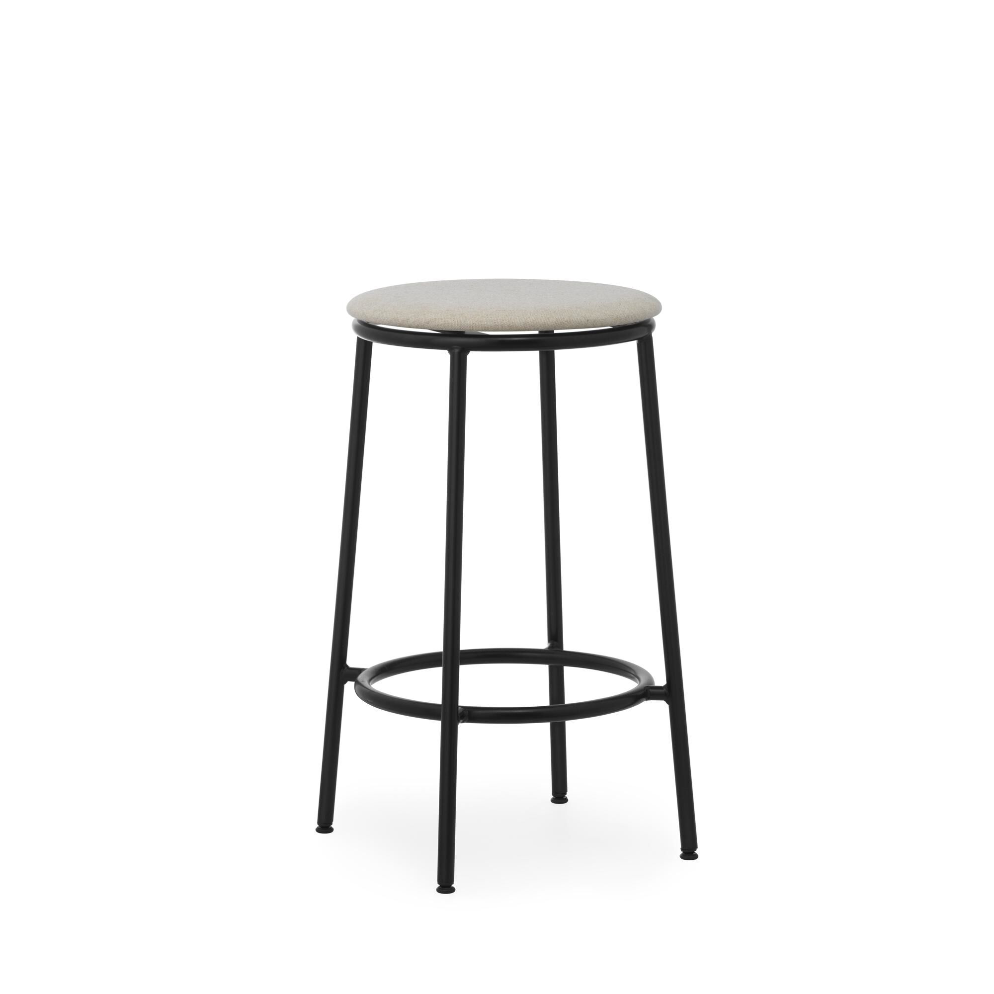 Circa Barstol H65 Polstret Sort/MLF20 Sand