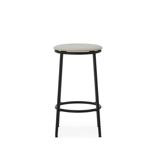 Circa Bar Stool H65 Upholstered Black/MLF20 Sand