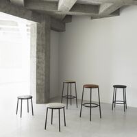 Circa Bar Stool H65 Upholstered Black/MLF20 Sand