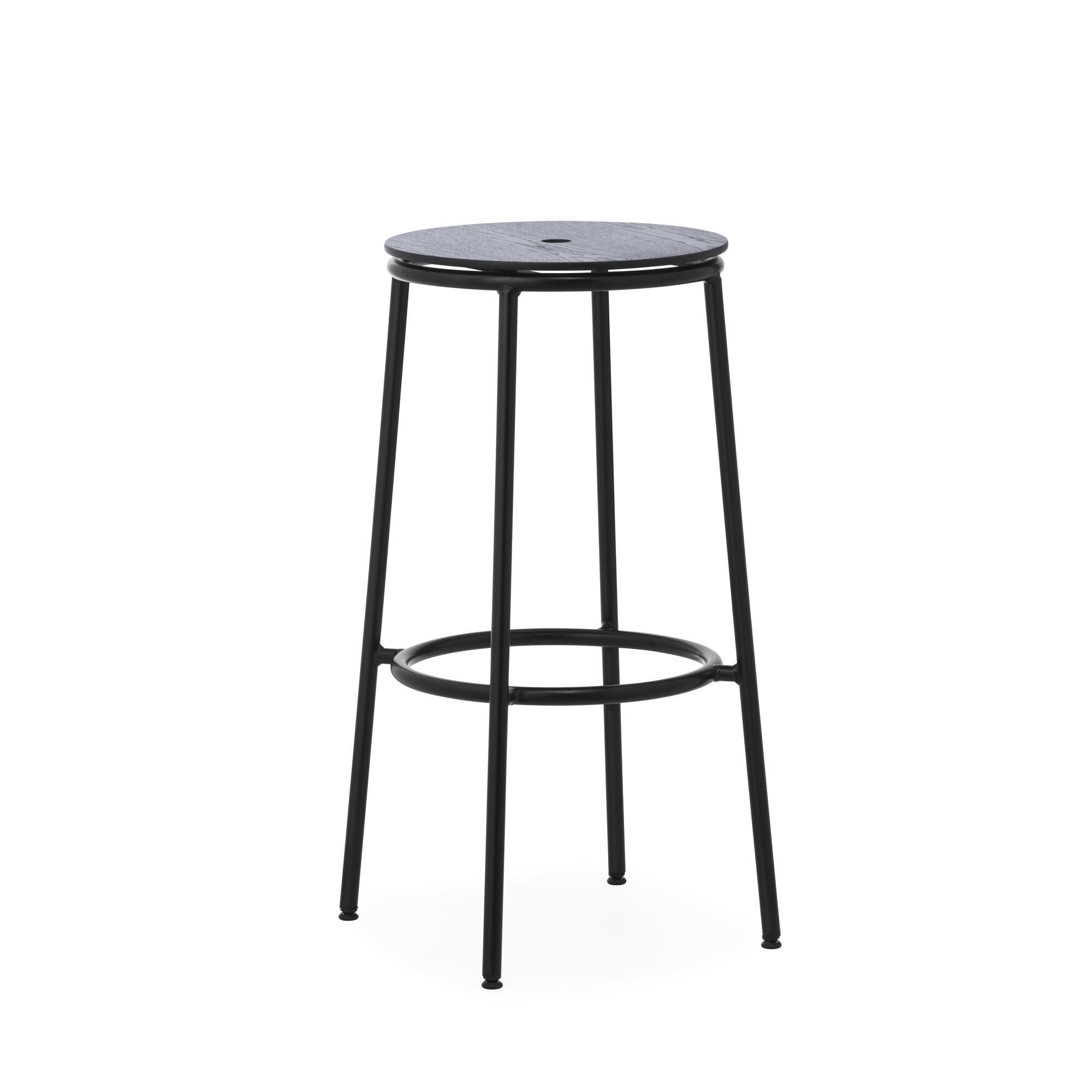 Circa Barstol H75 Sort/Sort Eik