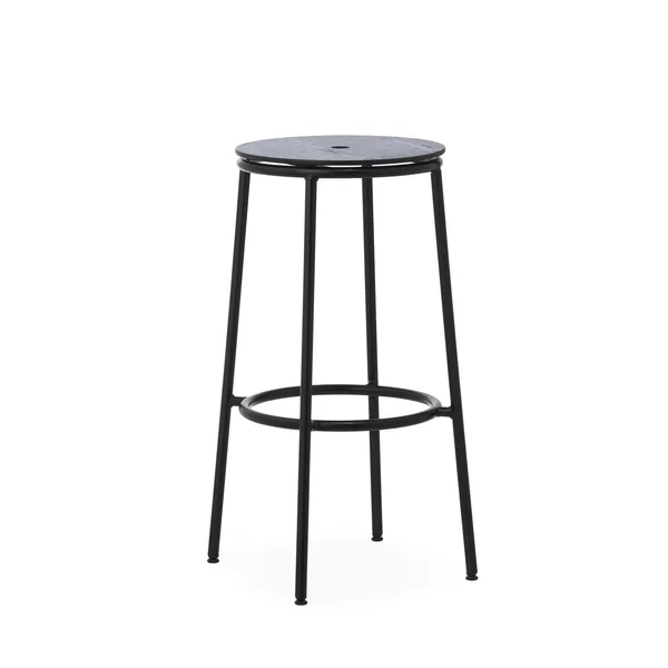 Circa Bar Stool H75 Black/Black Oak