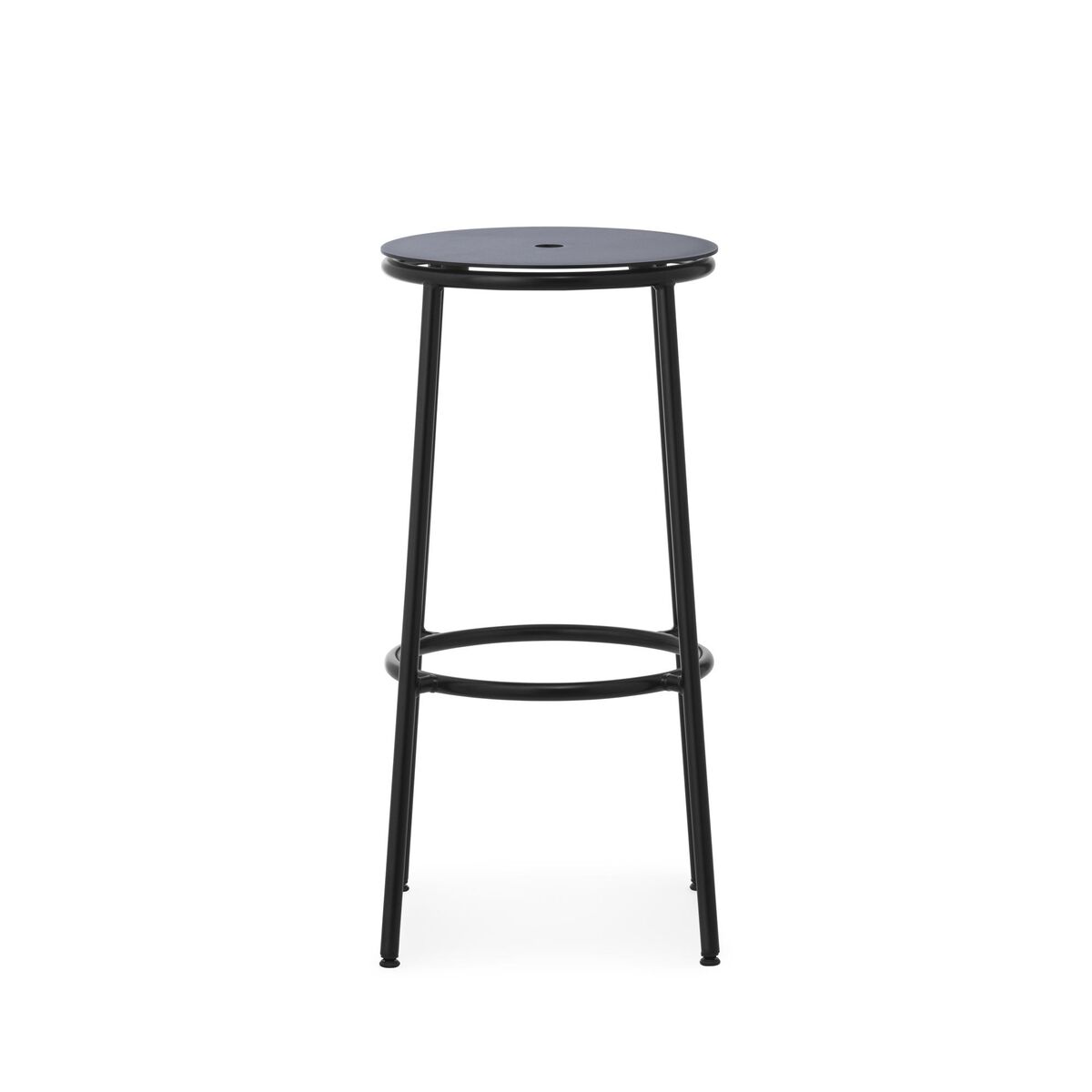 Circa Barstol H75 Sort/Sort Aluminium