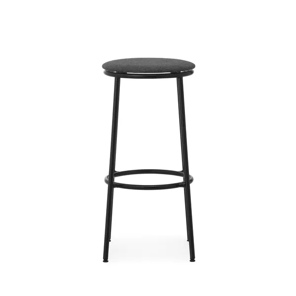 Circa Bar Stool H75 Upholstered Black/MLF16 Black