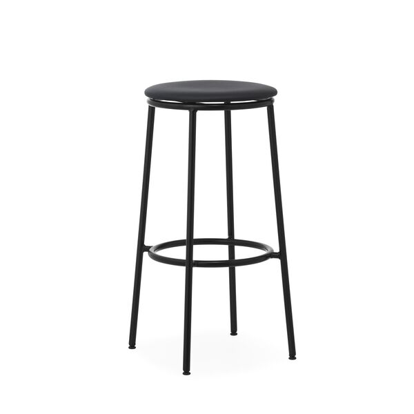 Circa Bar Stool H75 Leather Upholstered Black/Black Leather 41599