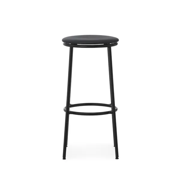 Circa Bar Stool H75 Leather Upholstered Black/Black Leather 41599