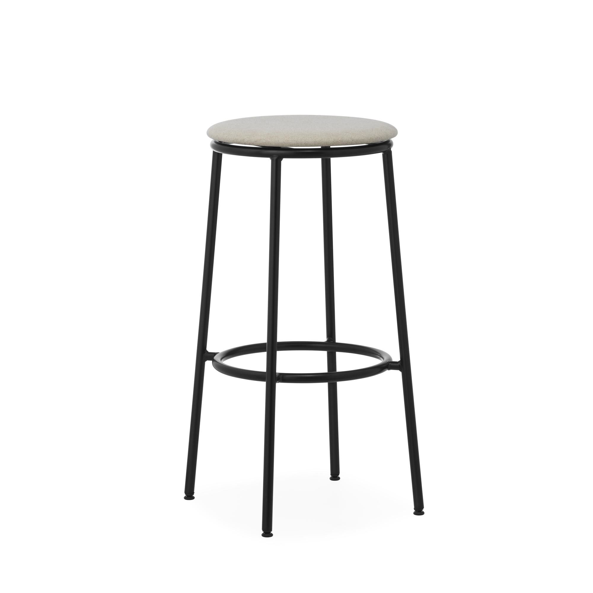 Circa Barstol H75 Polstret Sort/MLF20 Sand