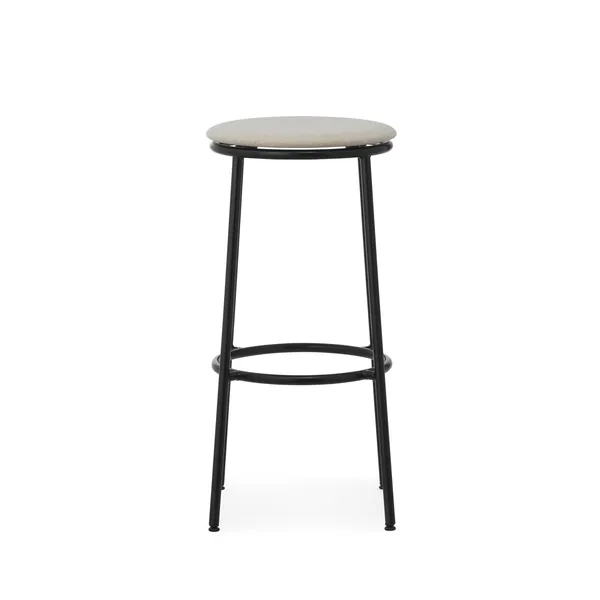 Circa Bar Stool H75 Upholstered Black/MLF20 Sand