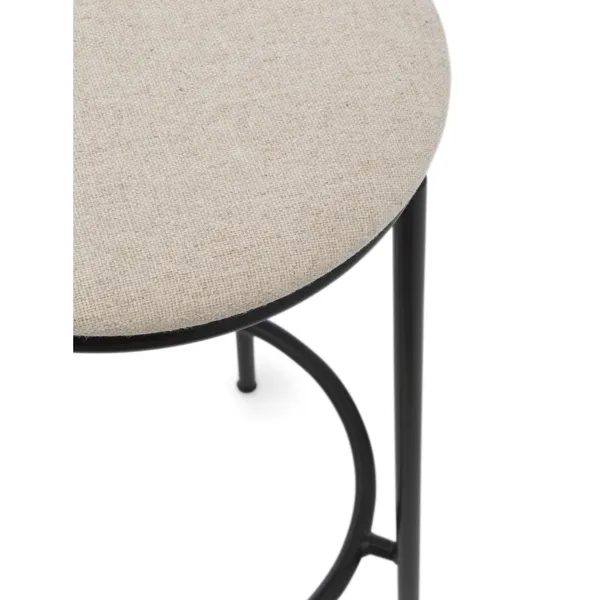 Circa Bar Stool H75 Upholstered Black/MLF20 Sand