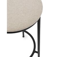 Circa Bar Stool H75 Upholstered Black/MLF20 Sand