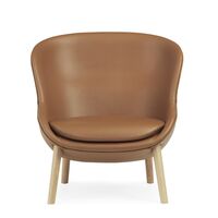Hyg Sessel Niedrig Eiche/Brandy Leder