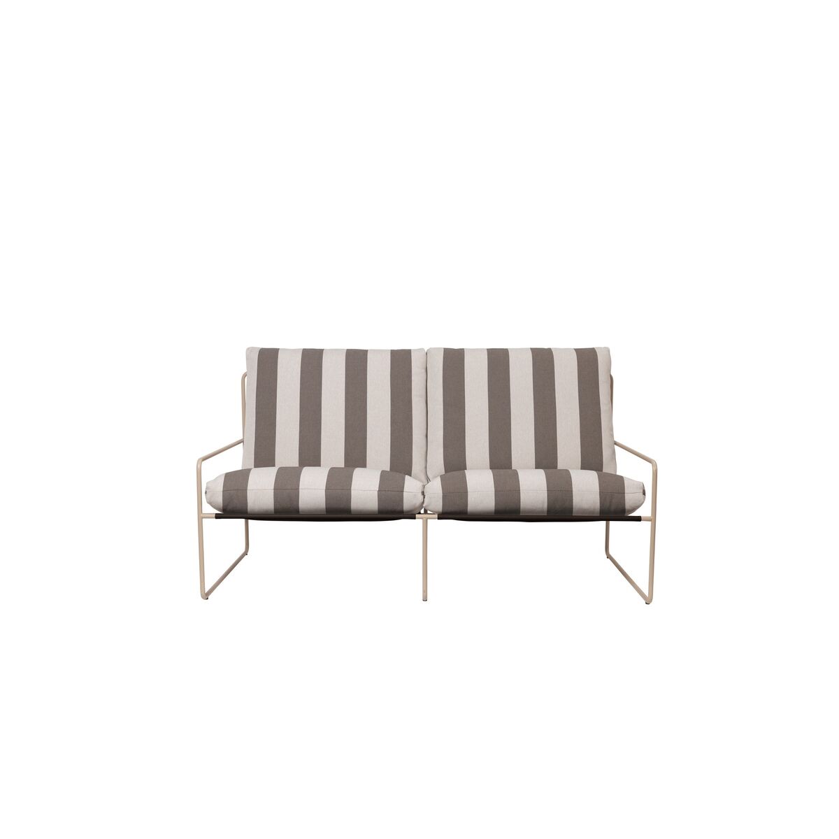 Desert 2-Sitzer Sofa Streifen Kaschmir/Schokolade