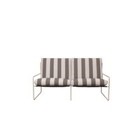 Desert 2-Sitzer Sofa Streifen Kaschmir/Schokolade