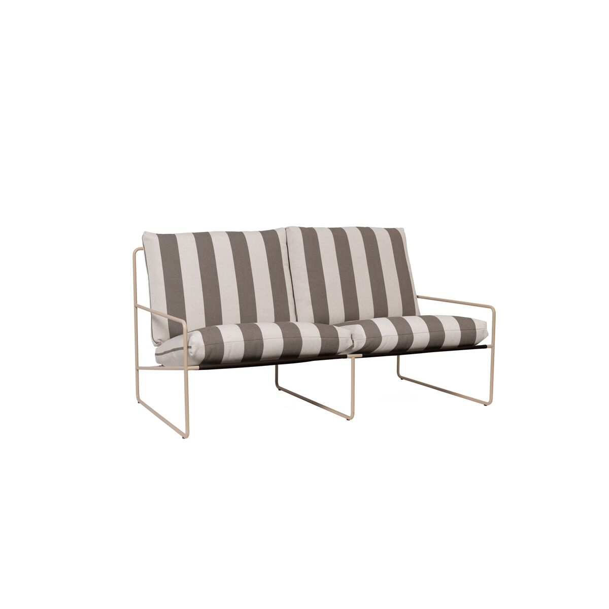 Desert 2-Sitzer Sofa Streifen Kaschmir/Schokolade