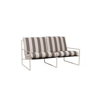 Desert 2-Sitzer Sofa Streifen Kaschmir/Schokolade