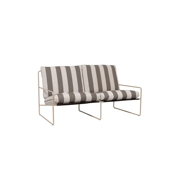 Desert 2 Seater Sofa Stripe Cashmere/Chocolate