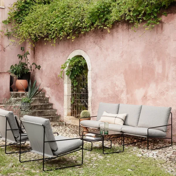 Desert 1 Seater Sofa Stripe Black/Chocolate