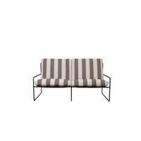 Desert 2 Seater Sofa Stripe Black/Chocolate
